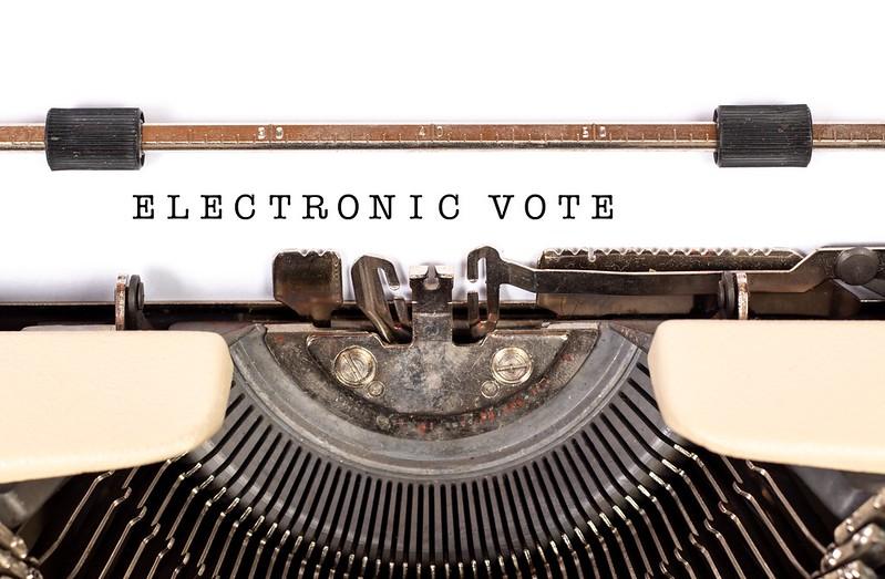 <i>Photo (cc) Flickr user Trending Topics 2019/electronic vote</i> Photo (cc) Flickr user Trending Topics 2019/electronic vote