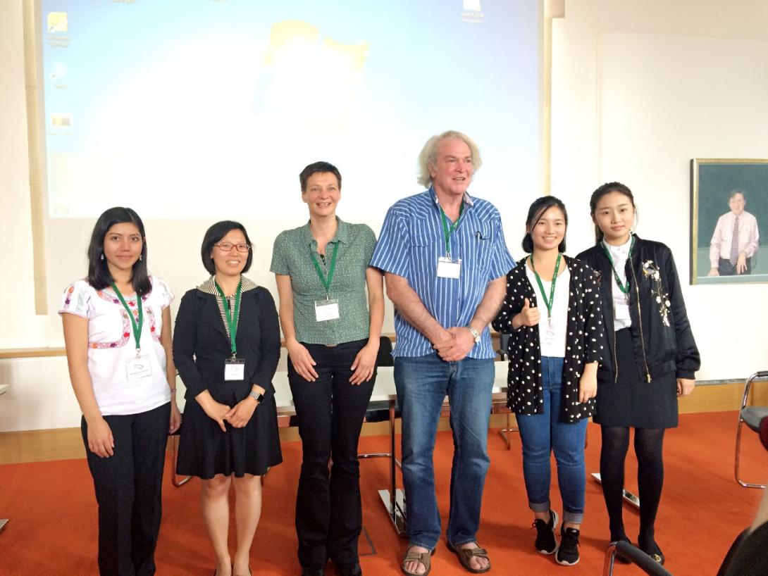 Andrea (left) with the other speakers and the moderator of her panel